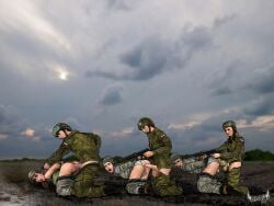 anal anal_sex bondage defeat defeated femdom forced forced_anal gay gun loreleia male military military_uniform painal pants_pulled_down penis rape russia soldier strap-on ukraine uniform war