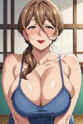 ai_generated breasts breasts_bigger_than_head cleavage collarbone elderly_female female huge_breasts mature_female milf older_female solo ultrahentaisai