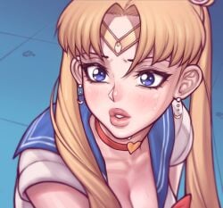 1girls asura_(artist) bishoujo_senshi_sailor_moon blush clothing female sailor_moon sailor_moon_redraw_challenge usagi_tsukino