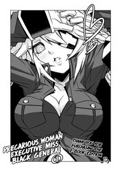 black_general breasts clothed clothed_female eyepatch female mugenjin precarious_woman_executive_miss_black_general tagme