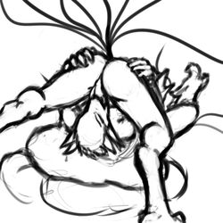 1:1 2011 4_ears 69_position alien ass athletic balls brother closed_eyes digital_media_(artwork) digitigrade duo fellatio furry holding_butt incest line_art lying male male/male monochrome multi_ear nude on_back oral original original_character penile penis pillow sex sibling simple_background sketch tails_(disambiguation) test_pattern tozol white_background