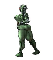 1girls alezzioarts assaultron assaultron_(fallout) big_breasts fallout fallout_4 female looking_at_viewer red_eye robot robot_girl thick_ass thick_thighs