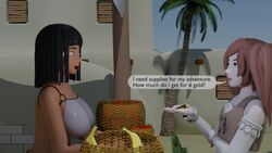 1boy 1futa 3d alma_(tales_of_androgyny) animated ball_fondling balls big_penis blowjob breasts crossdressing cum cum_in_mouth cum_inside cum_out_nose dark-skinned_futanari dark_skin deepthroat erection fellatio femboy futa_on_male futanari girly handjob hiro_(tales_of_androgyny) interracial intersex irrumatio large_breasts loincloth longer_than_one_minute male malesub no_sound oral oral_sex pale-skinned_femboy pale-skinned_male penis peterraynor tales_of_androgyny text trap tricked twintails under_the_table video