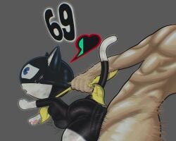 2boys 3_fingers 5_fingers anal anal_sex animal_ears animal_tail anthro asphyxiation ass atlus balls_deep bandana big_ass black_body black_fur blue_eyes bruise cat_ears cat_tail damage_numbers dipstick_limbs dipstick_tail dirty domestic_cat dulone ear_fluff feline femboy forced fur furry gameplay_mechanics gay girly grey_background headgear health_bar human human_on_anthro interspecies male male_only mask megami_tensei morgana_(persona) motion_lines neckerchief nude nude_male open_mouth pawpads paws persona persona_5 pink_pawpads rape rippling_ass rough_sex shortstack side_view simple_background size_difference stomach_bulge thick_thighs thighs torn_clothes two_tone_body two_tone_fur white_fur white_inner_ear white_inner_ear_fluff wide_hips