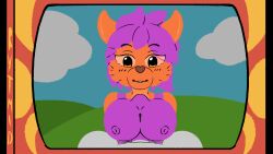 1boy animated anthro big_breasts female furry kincaid looking_down male male/female paizuri penis pov purple_hair sex the_adventures_of_kincaid through_clothes titfuck titjob