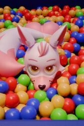 1boy 1male 3d 3d_(artwork) 3d_model anthro anthro_only ball_pit blender_(software) five_nights_at_freddy's five_nights_at_freddy's_2 funtime_foxy_(fnaf) looking_at_viewer male male_only mangle_(fnaf) miitro_d yellow_eyes