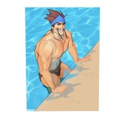 biceps biceps_male dick draven kantocryz large_pecs large_pectorals league_of_legends male male_biceps male_only male_underwear man_in_underwear muscles muscular_male pecs pecs_focus pectorals penis pool underwear underwear_for_men underwear_male