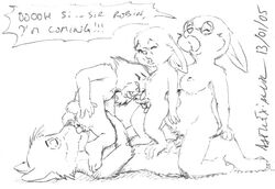 asthexiancal cub disney female incest monochrome mother_rabbit nipples penis robin_hood_(character) robin_hood_(disney) sis_(robin_hood) sketch skippy_(robin_hood) tagme