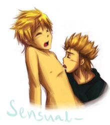 2boys demyx disney gay kingdom_hearts male male_only multiple_boys roxas square_enix yaoi