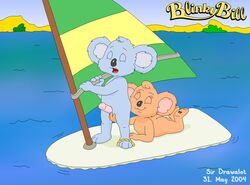 2004 blinky_bill blinky_bill_(series) female fur koala male marsupial nutsy sir_drawalot straight windsurfing