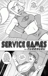 artist_request comic dead_or_alive female human isabella_valentine kasumi_(doa) monochrome nureruru parappa_the_rapper soul_calibur space_channel_5 ulala