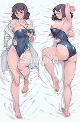 1girls 2019 alternate_breast_size ass bangs bed big_ass big_breasts big_butt big_nipples blush breast_grab breasts brown_eyes busty butt cameltoe collarbone curvaceous dakimakura eyes_half_closed eyes_half_open feet female female_focus female_only fingernails grabbing_own_breast hirokanekure huge_ass huge_breasts human human_only labcoat large_breasts laying_on_bed looking_back navel necklace nintendo nipple_slip nipples one-piece_swimsuit pale-skinned_female pale_skin philena_ivy pokemon pokemon_professor pokemon_rgby puffy_nipples purple_eyes purple_hair short_hair skin_tight smile smooth_skin soles solo solo_female solo_focus swimsuit tagme text thick_thighs thighs toe_curl toenails toes