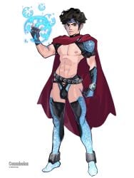 bulge cape casting_spell fat_ass fat_ass_femboy fat_ass_teen femboy harness joe_locke magic marvel marvel_cinematic_universe marvel_comics pecs sevaztian simple_background six_pack superhero superhero_costume thong twink wiccan young_avengers