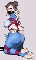 bondage chun-li clothed clothing futanari futasub jam-orbital street_fighter