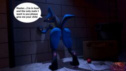 16:9 3d animal_genitalia animal_pussy anthro anus ass big_breasts blue_fur breasts canine canine_pussy digital_media_(artwork) female fur hi_res knightashshadowborne knightsfm looking_at_viewer lucario mammal nintendo nipples pokemon pokemon_(species) pokemon_dppt pussy source_filmmaker spreading text video_games wide_hips