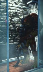 3d 3d_(artwork) alien balls big_penis caress embrace erection hi_res hug krogan male male/male mass_effect multi_balls multi_genitalia muscular muscular_male penis romantic rooking shower soap turian video_games yaoi