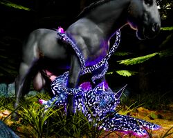 absurd_res displacer_beast dungeons_and_dragons duo equid equine erection female feral from_behind_position hasbro hi_res horse male male/female mammal serrablends sex wizards_of_the_coast