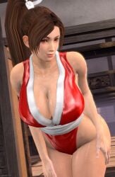 1girls 3d big_breasts breasts brown_hair clothed clothed_female curvy dantesfm fatal_fury female female_only kimono large_breasts light_skin long_hair looking_at_viewer mai_shiranui red_eyes smile smiling solo_female source_filmmaker