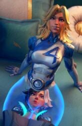 2girls 3d crackedorb facesitting female femdom femsub invisible_woman invisible_woman_(marvel_rivals) luna_snow luna_snow_(marvel_rivals) marvel marvel_rivals yuri