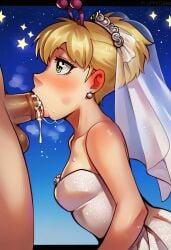 1boy 1boy1girl 1girls ai_generated alien alien_girl antennae_(anatomy) bamora_(dandadan) blonde_female blonde_hair bodysuit dandadan digbyai female female male sex straight vamola vamola_(dandadan)