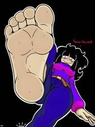 feet foot_fetish giantess insole pov sarah_henderson_(needlemouse) stomp stomping tiny toes unknown_artist