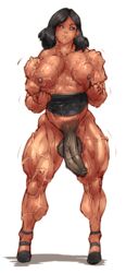 1futa areolae b9tribeca balls big_balls big_penis black_hair breasts color dickgirl extreme_muscles flaccid flexing front_view futa_only futanari intersex looking_at_viewer muscles muscular muscular_futanari muscular_thighs nipples nude sketch standing tanned veiny veiny_penis