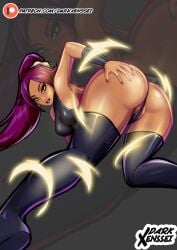 ass big_ass bleach booty dark_skin darkxenssei legs legs_spread medium_breasts purple_hair shihouin_yoruichi small_breasts thighs yellow_eyes