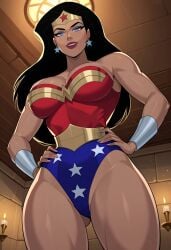 abs ai_generated ass big_ass big_breasts breasts dc dc_comics dcau diana_prince doom4rus justice_league justice_league_unlimited muscular muscular_female thick_thighs thunder_thighs wide_hips wonder_woman wonder_woman_(justice_league)