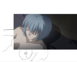 1080p 1girls adolescent albino animated areola ayanami_rei blue_hair breasts breasts_out_of_frame canonical_scene clone emotionless_female evangelion:_2.0_you_can_(not)_advance female female_focus gainax indoors japanese_female line_art medium_breasts neon_genesis_evangelion nipples nudity official_art pale-skinned_female rebuild_of_evangelion red_eyes rei_ayanami round_breasts short_hair studio_khara tits video