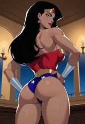 abs ai_generated ass big_ass big_breasts breasts dc dc_comics dcau diana_prince doom4rus justice_league justice_league_unlimited muscular muscular_female thick_thighs thunder_thighs wide_hips wonder_woman_(justice_league)