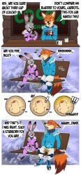 angry_platypus bodily_fluids canid canine desperation disney duo female fox genital_fluids hi_res hopps humiliation judy judy_hopps lagomorph leporid male male/female mammal nick_(disambiguation) nick_wilde omorashi peeing rabbit urine watersports wetting wilde zootopia