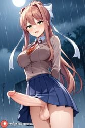 1futa ai_generated big_breasts big_penis cum cumming curvy curvy_figure doki_doki_literature_club ejaculation futa_only futanari game_character hanging_balls huge_cock looking_at_viewer monika_(doki_doki_literature_club) newgenai penis penis_out precum precum_drip precum_string solo_futa thick_penis veiny_penis voluptuous voluptuous_futanari