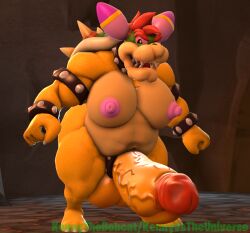 1futa 3d 3d_(artwork) anthro balls big_penis bowletta bowser breasts cackletta collar enormous_penis furry furry_futa furry_only futanari genitals gigantic_penis horns huge_cock kennythebobcat koopa large_penis looking_at_viewer mario_(series) mario_and_luigi:_superstar_saga mario_and_luigi_(series) massive_penis muscular muscular_anthro muscular_futanari nintendo nipples penis red_eyes red_hair reptile scalie solo solo_futa testicles