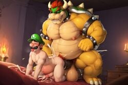 2boys abs ai_generated anal anal_sex anthro anthro_dominating_humanoid anthro_penetrating anthro_penetrating_humanoid anus ass balls bara bezbruno big_ass big_balls big_dom_small_sub big_muscles big_nipples big_pecs big_penis black_hair blush bowser carrying carrying_partner cum cum_drip cum_in_ass cum_inside cum_on_penis cum_while_penetrated cumshot daddy deep_penetration dilf doggy_style dominant dominant_anthro dominant_male domination duo ejaculation erect_nipples erection gay green_body hair holding_partner horn huge_ass huge_balls huge_cock huge_muscles huge_pecs humanoid humanoid_on_anthro humanoid_penetrated humanoidsub hunk hyper hyper_balls hyper_penis inflation interspecies koopa larger_anthro larger_male leaking_cum luigi male male/male male_only male_penetrated male_penetrating male_penetrating_male mario_(series) moustache musclegut muscular muscular_anthro muscular_male navel nintendo nipples nude orgasm pecs penetration penis penis_in_ass pubic_hair red_hair reptile scalie sex simultaneous_orgasms size_difference smaller_humanoid smaller_male smaller_penetrated spiked_bracelet spiked_collar spiked_shell stomach_bulge submissive submissive_humanoid submissive_male super_mario_bros. yaoi yellow_body