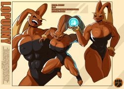 1girls 2d 2d_(artwork) anthro anthro_female big_breasts big_breasts black_clothing breasts breasts bunny_girl clothed clothed_female female female_focus female_only furry furry_female generation_4_pokemon lopunny muccisan muscular muscular_female nintendo pokemon pokemon_(species) rabbit_girl solo solo_female solo_focus toned toned_female