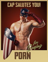 abs avengers blue_eyes captain_america captain_america's_shield captain_america:_the_first_avenger chris_evans english_text erect_nipples gloves head_wings headgear human human_only light-skinned_male light_skin male male_focus male_only marvel marvel_cinematic_universe navel nerdyrotica nude out_of_frame_censoring pecs pointless_censoring pubic_hair_peek salute shield smooth_skin steve_rogers