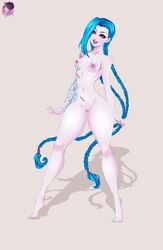 blue_hair completely_nude female jinx_(league_of_legends) law-zilla league_of_legends pink_eyes thick_thighs