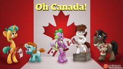 16:9 2019 animal_genitalia animal_penis anthro canada canada_day canadian_flag clothed clothed_feral clothing cock_and_ball_torture dragon earth_pony equid equine equine_penis erection feral flag friendship_is_magic genital_piercing genital_torture gesture grin group hi_res horn horse horsecock hyper male male/male mammal my_little_pony patreon penis penis_piercing piercing pipsqueak_(mlp) pony pose salute shirt smile smudge_proof snails_(mlp) snips_(mlp) spade_tail spike_(mlp) standing tongue tongue_out topwear unicorn wallpaper