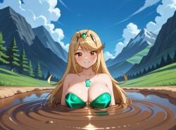 ai_generated breasts female female_only mud mythra nai_diffusion nintendo quicksand solo stable_diffusion tagme xenoblade_(series) xenoblade_chronicles_2