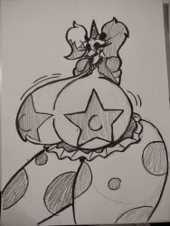 2023 2d 2d_(artwork) 2d_artwork anthro avian big_breasts big_breasts bird bird_girl breasts_out chicken chicken_girl circus_chica clothed clothed_female female five_nights_at_freddy's fnaf furry furry_female galliform gallus_(genus) huge_breasts huge_breasts laliche32 nipple nipple_bulge pasties phasianid scottgames star_pasties tagme thick thick_thighs thighs tie tits_out traditional_art traditional_media traditional_media_(artwork) twintails