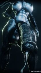 3d_(artwork) 9:16 alien alien_humanoid animal_genitalia animal_penis balls big_balls big_breasts big_penis bodily_fluids breasts cum cum_on_penis cum_on_self cum_string digital_media_(artwork) ejaculation equine_genitalia equine_penis erection excessive_cum excessive_genital_fluids excessive_precum fingers_on_hip genital_fluids genitals gynomorph hi_res huge_balls huge_cock human humanoid intersex mammal muscular penis precum solo standing symbiote syn_(varodai) talking_to_viewer text varodai