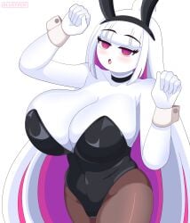 1girls big_breasts bluefrok breasts bunny_ears bunny_girl bunnysuit female female_only fnf_entity friday_night_funkin friday_night_funkin:_entity friday_night_funkin_mod nikusa_(sugarratio)