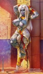 breasts egyptian_female female flaccid futanari hyper_breasts intersex kinkyjimmy mummy pale_skin