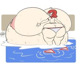 1girls breasts_bigger_than_head breasts_bigger_than_torso bursting_butt embarrassed enormous_ass essayafterdark fat_ass hyper hyper_ass hyper_belly hyper_breasts hyper_pregnancy looking_back massive_belly massive_breasts pool poolside short_hair sinking_grip solo_female tagme wardrobe_malfunction