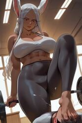 1female 1girls absurd_res absurd_resolution absurdres ai_generated animated animated_image barefeet barefoot big_ass big_breasts big_butt boku_no_hero_academia breasts bunny_ears bunny_girl bunny_tail curvaceous curvy curvy_female curvy_figure dark-skinned_female dominant dominant_female dominatrix dommy_mommy feet feet_on_face female female_focus femdom foot_fetish foot_play foot_worship gym gym_clothes hi_res high_quality high_resolution leggings lyuraiart male mature mature_female mature_woman mirko miruko my_hero_academia no_sound shaking_ass shaking_breasts shaking_butt shaking_hips shaking_legs sports_bra steaming_body steamy stepped_on stepping_on_face stepping_on_head stepping_on_male sweating sweaty sweaty_ass sweaty_body tagme twerk twerking video wet wide_hips wide_thighs