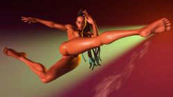 3d athletic athletic_female black_hair brown_eyes busty capcom dark-skinned_female dark_skin dreadlocks female female_focus female_only hourglass_figure khaledantar666 kimberly_jackson long_hair mod street_fighter street_fighter_6 tagme wide_hips