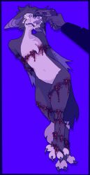 2025 4_toes ambiguous_gender anthro barbed_wire bat blood bodily_fluids bondage bondage bound claws colored crying digital_drawing_(artwork) digital_media_(artwork) ears_down feet fur gore gore_focus gun gun_to_head guncht handgun hands_behind_back holding_gun holding_object holding_ranged_weapon holding_weapon imminent_death iris_(cpnk) leaf_nose mammal megabat membrane_(anatomy) membranous_wings nonbinary_(lore) nude pain pivoted_ears portrait ranged_weapon shaded simple_background snuff solo tail tears tears_of_pain toe_claws toes trans_(lore) trans_woman_(lore) tuft weapon wings