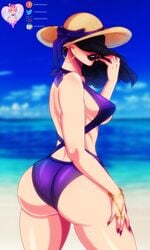 1girls ass beach bikini breasts cleavage female female_only law-zilla looking_at_viewer looking_back nokk_(rainbow_six) rainbow_six rainbow_six_siege solo tagme tom_clancy