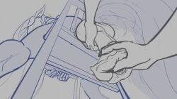 16:9 animal_genitalia animal_penis animated anthro balls big_flare deep_fossa duo edging equid equine equine_genitalia equine_penis erection flared_penis genitals huge_flare lostdragon01 male mammal massage masturbation penile penile_masturbation penis short_playtime tail widescreen
