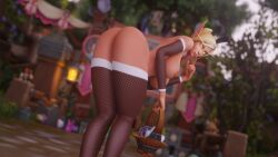 1girls 3d bent_over big_ass big_breasts blizzard_entertainment blonde_hair blood_elf bunny_ears easter easter_egg female female_only light-skinned_female light_skin morilymory nipple_piercing nipple_rings noblegarden nude original_character pinup sarisia_sunfeast solo stockings thick_thighs voluptuous voluptuous_female warcraft wide_hips world_of_warcraft